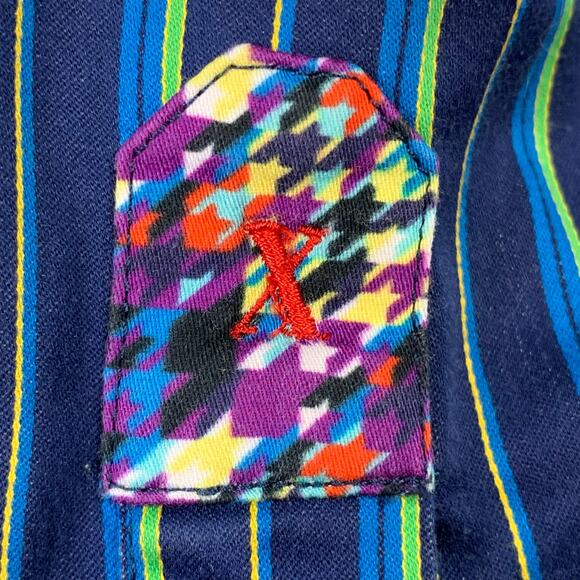 Robert Graham Knowledge Wisdom Truth Shirt Mens XL Striped Button Down Flip Cuff - Picture 7 of 13